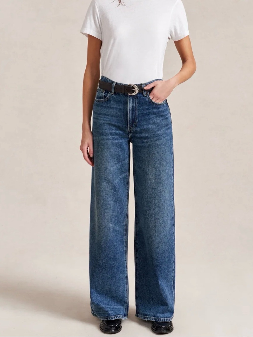 La Ligne Isadora High Rise Wide Leg Jean, Size 27